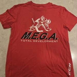 M.E.G.A. Goaltending (Minnesota) CCM Red Graphic Youth T-Shirt